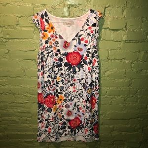 Loft floral foliage sheath dress western L